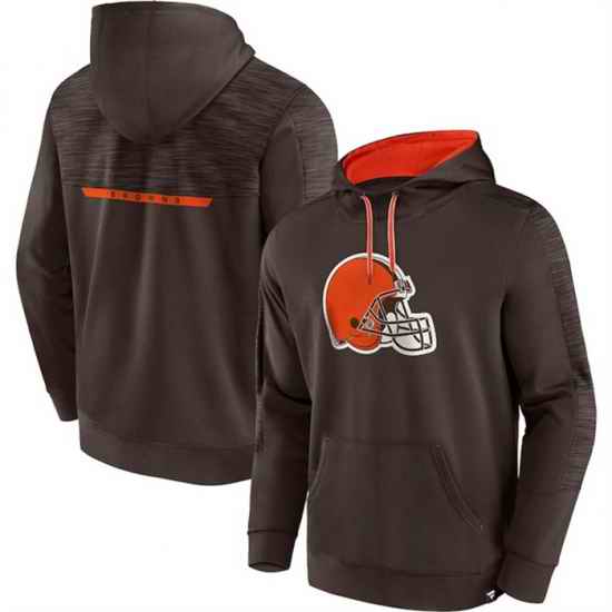 Men Cleveland Browns Brown Defender Evo Pullover Hoodie